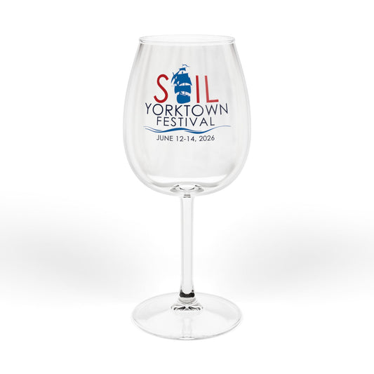 Wine Glass - 'Sail Yorktown Festival' 12oz Commemorative Stemware