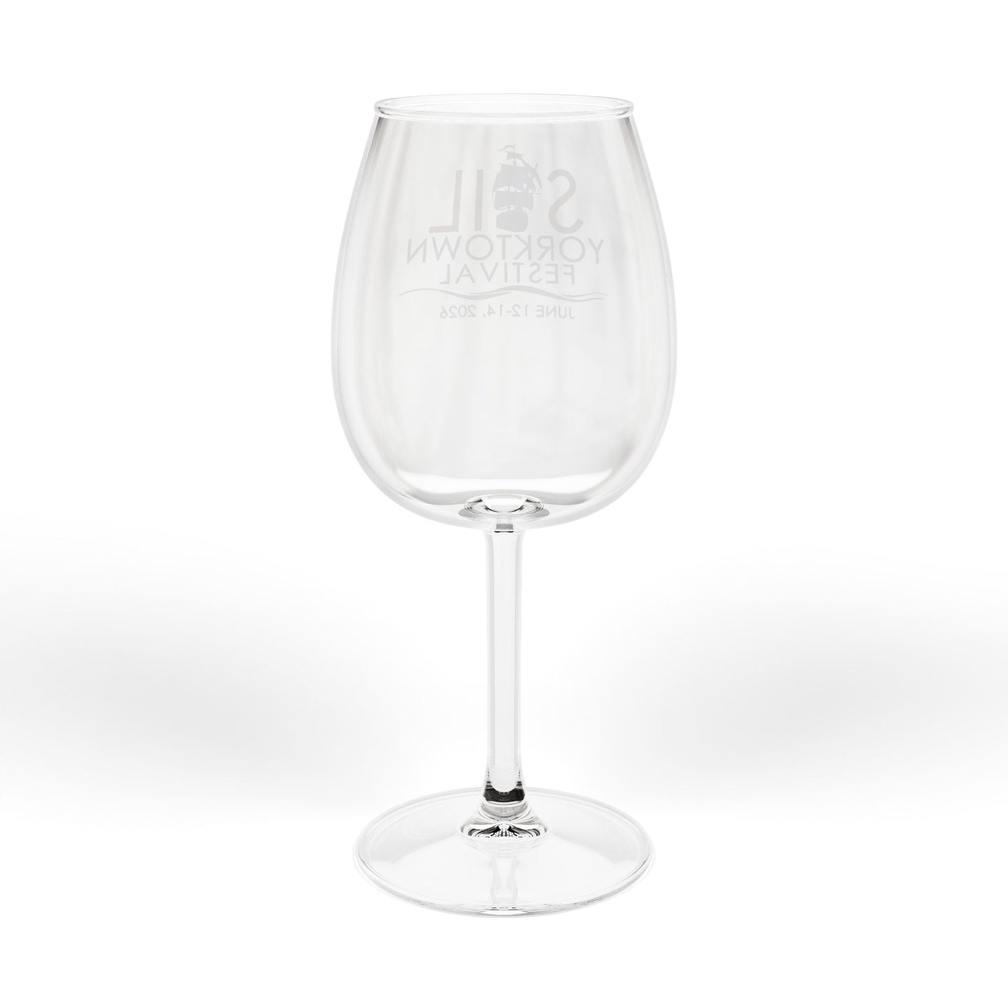 Wine Glass - 'Sail Yorktown Festival' 12oz Commemorative Stemware