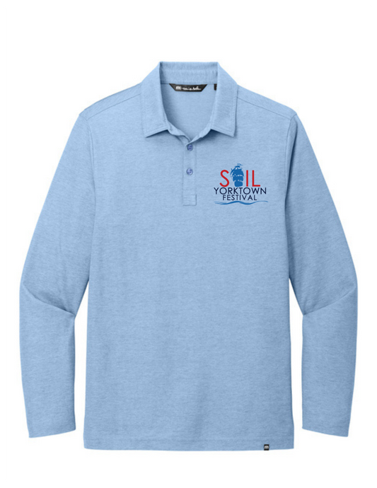 TravisMathew Oceanside Heather Long Sleeve Polo